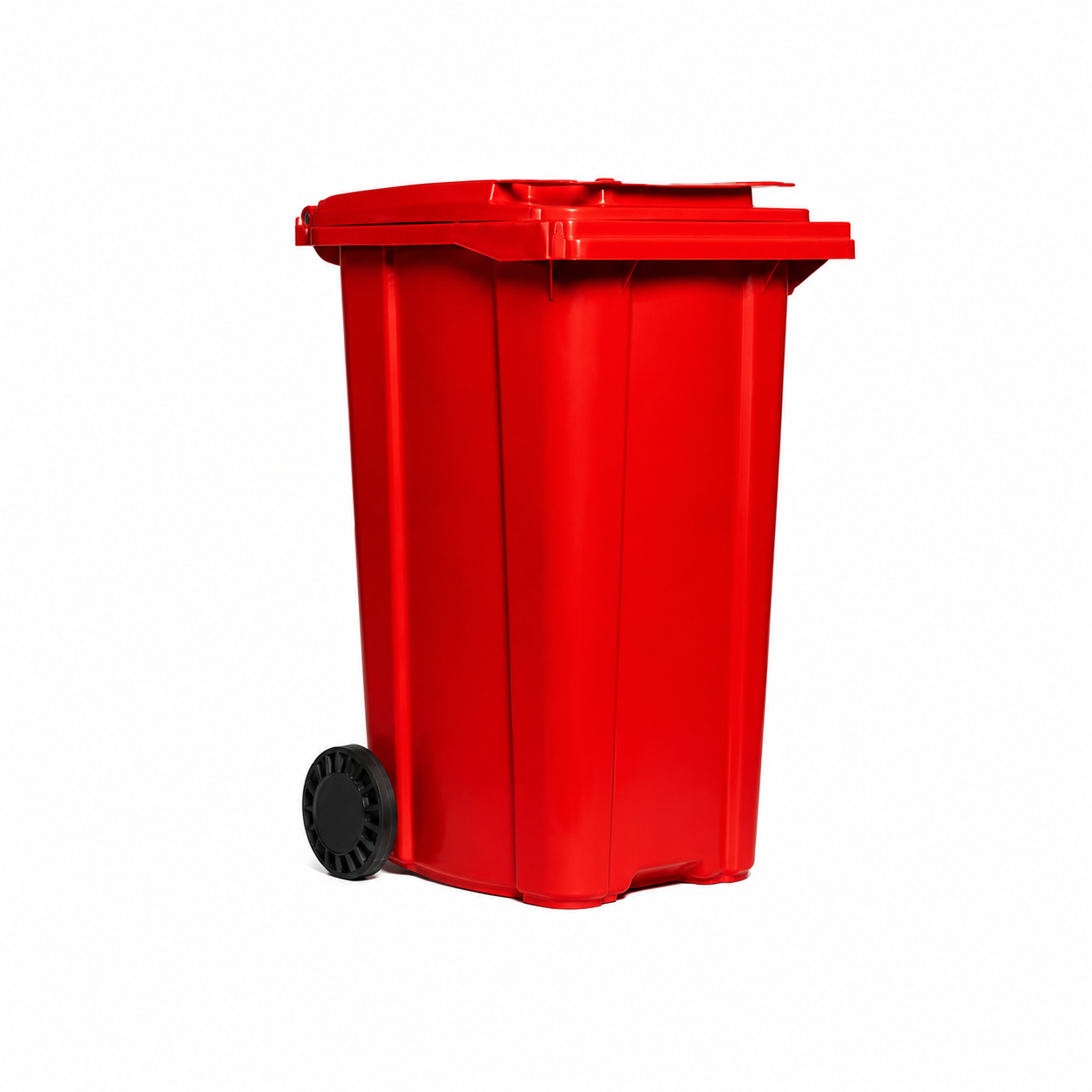 Poubelle 240L en P.E.H.D POLYÉTHYLÈNE ROUGE
