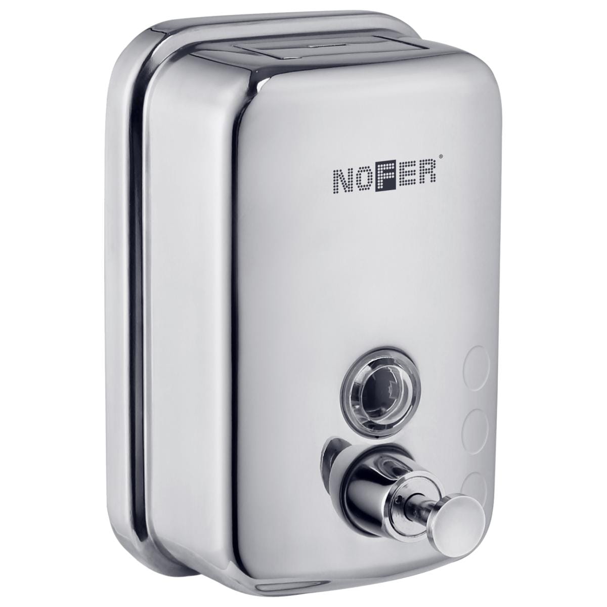 DISTRIBUTEUR SAVON INOX BRILLANT VERTICAL MURAL 600ML NOFER