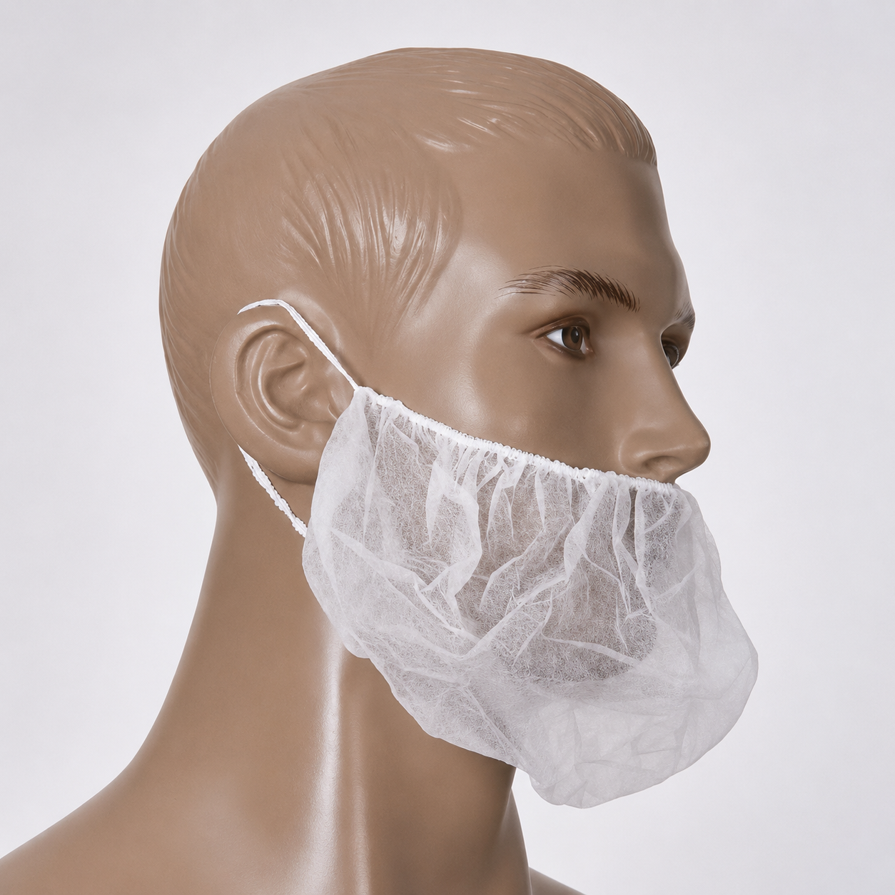 Cache barbe blanc 100 pièces