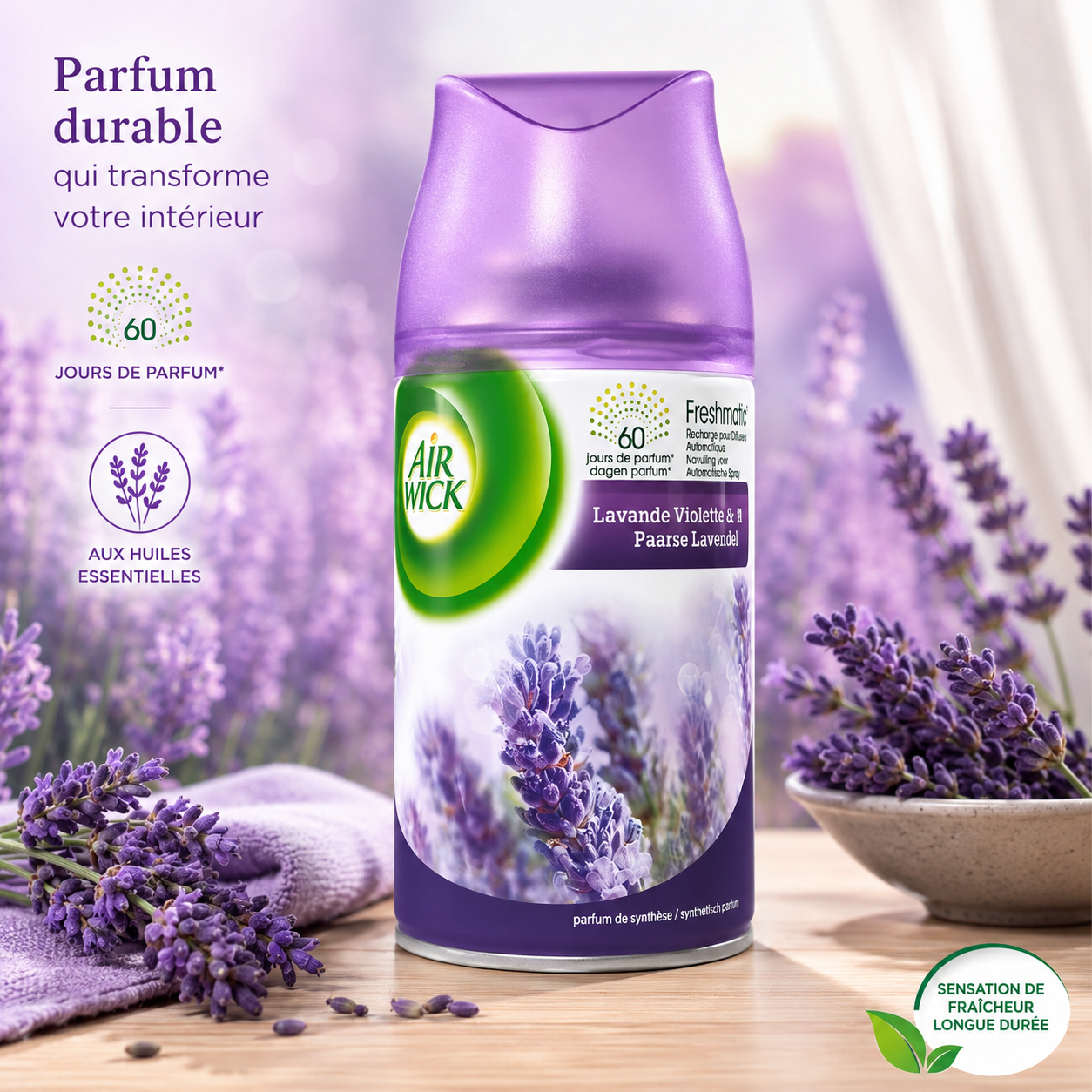 Recharge AIR WICK Fresh Lavande 250 ml